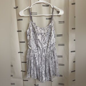Kimchi Blue Urban Outfitters Purple and Silver Lace Mini Dress Romper